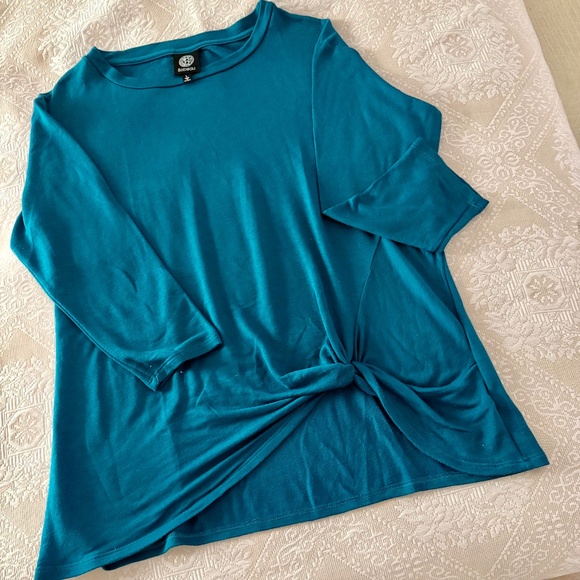 Sweater, 3/5 sleeve, Aqua (more green than photo shows) Generous sz L - Picture 1 of 4